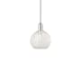 Innovations Lighting White Mouchette 8" Wide Mini Pendant Polished Chrome / White Mouchette