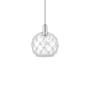 Innovations Lighting Farmhouse Rope 10" Wide Mini Pendant Polished Chrome / Clear Glass with White Rope