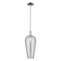 Innovations Lighting Chelsea 8" Wide Mini Pendant Polished Chrome / Light Smoke Deco Swirl