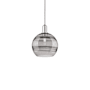 Innovations Lighting Rochester 10" Wide Mini Pendant Polished Chrome / Light Smoke