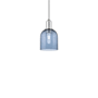 Innovations Lighting Bella 6" Wide Mini Pendant Polished Chrome / Blue