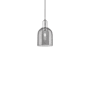 Innovations Lighting Bella 6" Wide Mini Pendant Polished Chrome / Light Smoke