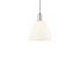 Innovations Lighting Bristol 9" Wide Mini Pendant Polished Chrome / Matte White