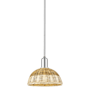 Innovations Lighting Natural Ballston Dome 9" Wide Mini Pendant Polished Chrome / Natural