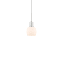 Innovations Lighting Athens 6" Wide Mini Pendant Polished Nickel / Matte White