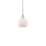 Innovations Lighting Athens 8" Wide Mini Pendant Polished Nickel / Matte White