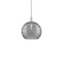 Innovations Lighting Athens Deco Swirl 14" Wide Pendant Polished Nickel / Light Smoke Deco Swirl