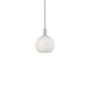 Innovations Lighting White Mouchette 8" Wide Mini Pendant Polished Nickel / White Mouchette