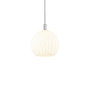 Innovations Lighting White Venetian 14" Wide Pendant Polished Nickel / White Venetian