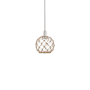 Innovations Lighting Farmhouse Rope 10" Wide Mini Pendant Polished Nickel / Clear Glass with Brown Rope