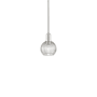 Innovations Lighting Athens 6" Wide Mini Pendant Polished Nickel / Clear Basketweave