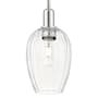 Innovations Lighting Preston 6" Wide Mini Pendant with Clear, Ribbed Glass Shade Polished Nickel