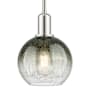 Innovations Lighting Brookhaven Globe 8" Wide Mini Pendant with Slate Glass Shade Polished Nickel