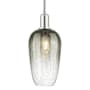 Innovations Lighting Brookhaven Flute 7" Wide Mini Pendant with Slate Glass Shade Polished Nickel