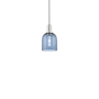 Innovations Lighting Bella 6" Wide Mini Pendant Polished Nickel / Blue