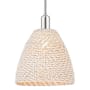 Innovations Lighting Natural Ballston Dome 12" Wide Pendant with Natural Rope Shade Polished Nickel