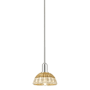 Innovations Lighting Natural Ballston Dome 8" Wide Mini Pendant Polished Nickel / Natural