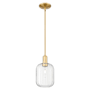 Innovations Lighting Preston 7" Wide Mini Pendant Satin Gold / Clear