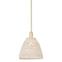 Innovations Lighting Natural Ballston Dome 12" Wide Pendant Satin Gold / Natural