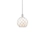 Innovations Lighting Farmhouse Rope 10" Wide Mini Pendant Brushed Satin Nickel / White Glass with White Rope