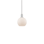Innovations Lighting Athens 8" Wide Mini Pendant Brushed Satin Nickel / Matte White