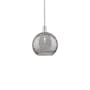 Innovations Lighting Athens Deco Swirl 12" Wide Pendant Brushed Satin Nickel / Light Smoke Deco Swirl