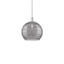 Innovations Lighting Athens Deco Swirl 14" Wide Pendant Brushed Satin Nickel / Light Smoke Deco Swirl