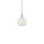 Innovations Lighting White Mouchette 8" Wide Mini Pendant Brushed Satin Nickel / White Mouchette