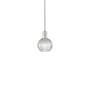 Innovations Lighting Athens 6" Wide Mini Pendant Brushed Satin Nickel / Clear Basketweave