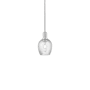 Innovations Lighting Salina 6" Wide Mini Pendant Brushed Satin Nickel / Clear Spiral Fluted
