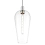 Innovations Lighting Chelsea 8" Wide Mini Pendant with Clear Glass Shade Brushed Satin Nickel