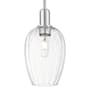 Innovations Lighting Preston 6" Wide Mini Pendant with Clear, Ribbed Glass Shade Brushed Satin Nickel