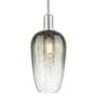 Innovations Lighting Brookhaven Flute 7" Wide Mini Pendant with Slate Glass Shade Brushed Satin Nickel