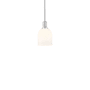 Innovations Lighting Bella 6" Wide Mini Pendant Brushed Satin Nickel / White