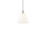 Innovations Lighting Bristol 9" Wide Mini Pendant Brushed Satin Nickel / Matte White
