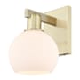 Innovations Lighting Athens 10" Tall Wall Sconce Antique Brass / Matte White