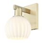 Innovations Lighting White Venetian 10" Tall Wall Sconce Antique Brass / White Venetian