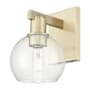 Innovations Lighting Athens 10" Tall Wall Sconce Antique Brass / Clear