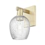 Innovations Lighting Salina 12" Tall Wall Sconce Antique Brass / Clear Spiral Fluted