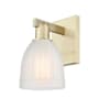 Innovations Lighting Brookfield 12" Tall Wall Sconce Antique Brass / White