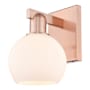 Innovations Lighting Athens 10" Tall Wall Sconce Antique Copper / Matte White