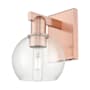 Innovations Lighting Athens 10" Tall Wall Sconce Antique Copper / Clear