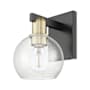 Innovations Lighting Athens 10" Tall Wall Sconce Black Antique Brass / Seedy