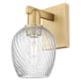 Innovations Lighting Salina 12" Tall Wall Sconce Brushed Brass / Clear Spiral Fluted
