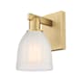 Innovations Lighting Brookfield 12" Tall Wall Sconce Brushed Brass / White