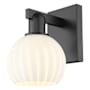Innovations Lighting White Venetian 10" Tall Wall Sconce Matte Black / White Venetian