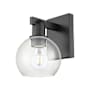 Innovations Lighting Athens 10" Tall Wall Sconce Matte Black / Seedy