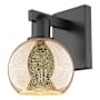 Innovations Lighting Athens 10" Tall Wall Sconce Matte Black / Mercury