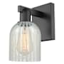 Innovations Lighting Caledonia 11" Tall Wall Sconce Matte Black / Mouchette