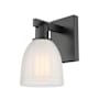 Innovations Lighting Brookfield 12" Tall Wall Sconce Matte Black / White